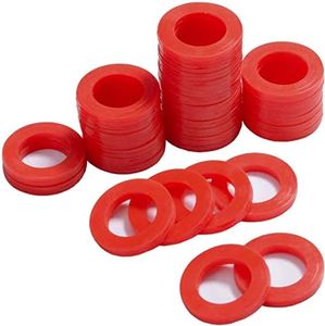 CPWUFIYD Outdoor Garden Hose Silicone Washer Gasket, 40Pcs Red O-Rings Silicone Washer Gasket Combo Pack for 3/4 Inch Garden Hose and Water Faucet