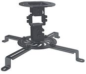 Manhattan Projector Mount, Ceiling, Universal, Tilt, Swivel & Rotate, Height: 15cm, Max 13.5kg, Black, Lifetime Warranty