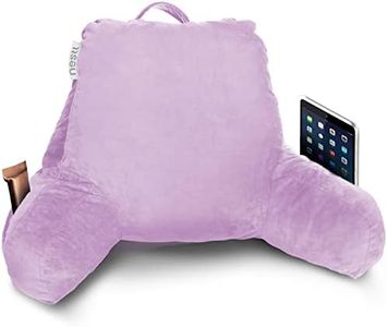 Nestl Reading Pillow for Kids, Small Bed Pillow, Back Pillow for Sitting in Bed, Memory Foam Chair Pillow, Reading & Bed Rest Pillows, Lavender Back Pillow for Bed, Arm Pillow with Pockets