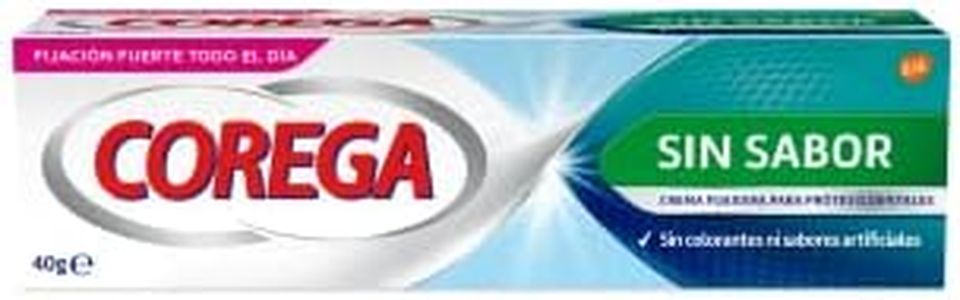 Corega Denture Fixing Cream, Strong Fixing, Unflavored, Zinc Free, 40g