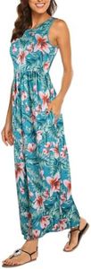 Hount Summer Dresses for Women 2024 Vacation Casual Maxi Dress Beach Sun Dresses with Pockets