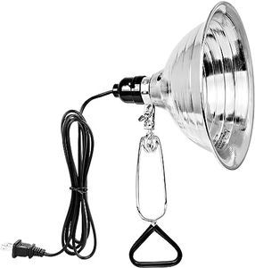 Simple Deluxe Clamp Lamp Light 150 Watt with 8.5 Inch Aluminum Reflector (no Bulb Included), 6 Feet Cord, 1 Pack, Black