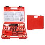 CMTOOL Thread Repair Kit 48PCS Thread Chaser Set SAE Metric Standard Thread Repair Tool Kit Rethreading Kit with Thread Files Thread Chaser M14x1.5 1/2 1/4 3/8 5/8 5/16 7/16 9/16 Thread Chaser Tool