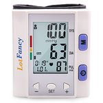 LotFancy Wrist Blood Pressure Monitor, BP Cuff (5.3”-8.5”), Fully Automatic Digital Blood Pressure Machine with Large Screen, 4 Users, 120 Memory, Home BP Monitor for Detecting Irregular Heartbeat