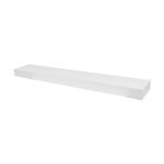 HIGH & MIGHTY 515663 Modern 36" Floating Shelf Holds up to 25lbs, Easy Tool-Free Dry Wall Installation, Flat, Ecommerce Packaging, White