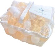 Wonder Space Soft Pit Balls, Chemical-Free Crush Proof Plastic Ocean Ball, BPA Free with No Smell, Safe for Toddler Ball Pit/Kiddie Pool/Indoor Baby Playpen (100 Balls, Mixed - Champagne)