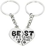 Best Friend Forever Keychain Love Jewelry Split Heart Key Ring