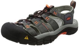 KEEN Men's Newport H2 Hiking Shoe, Magnet/Nasturtium, 11.5 M US