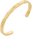 Sylph Gold Bracelets for Women Thin Chunky Bangle Bracelets Open Cuff Bangles Dainty Lightweight Bangles Bracelets Everyday Jewelry