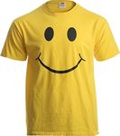 Smile Face | Cute, Positive, Happy Smiling Face Unisex T-Shirt for Men or Women-2XL Yellow