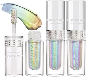 CHARMACY Liquid Duochrome Eyeshadow, Multi-Dimensional Eye Looks, Long Lasting Glitter Eye Shadow Sets Metallic Pigments, Quick Drying, Sparkling Shiny Eye Makeup for Beginners, 1.6g (#303)