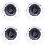 Klipsch R-1650-C in-Ceiling Speaker - White (4-Pack) Compact, Easy to Install, Durable