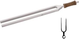 Planetary Therapy Tuning Fork, Master — MADE IN GERMANY — 128.00 Hz/ C3, For Sound Healing, Yoga and Meditation, Premium Nickel-plated Steel with Ergonomic Cork Handle, 2-YEAR WARRANTY