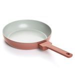 Ember Cookware Arcilla Ceramic Frying Pan 24cm | Non Stick Cookware | Non Toxic Pan | ISI Certified | Ceramic Fry Pan for Cooking | PFAS & PTFE Free | 5-Year Warranty | Terracotta