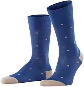 FALKE Men's Airport Knee-High Socks, Breathable, Merino Wool Cotton, Light Formal Socks, Work or Leisure Clothing, Blue (Royal Blue 6000), 12.5-13.5, 1 Pair