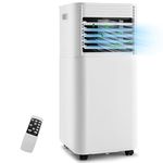 GiantexUK Portable Air Conditioner, 7000/9000BTU 4 in 1 Mobile Evaporative Cooler, Dehumidifier, 2 Speed Cooling Fan with Digital Screen, 24H Timer, Remote Control and Safety Lock (7000 BTU, White)