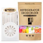 NonScents Refrigerator Deodorizer – Odor Eliminator for Fridge & Freezer – Outshines Baking Soda & Deodorizer with Activated Charcoal – Unscented & Long-Lasting, Freshen Refrigerator