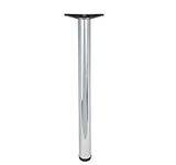 Adjustable Breakfast Bar Round Worktop Support Table Leg 710, 820, 870 - chrome (870mm)