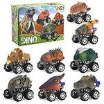 Dinosaur Toys for 3 Year Old Boys, 8 Pack Mini Pull Back Dinosaurs Car Toys for 3-8 Year Old Boys Kids Birthday Favor Ideal Gifts for Toddlers 3 4 5 6 7 8 Year Old Boys Girls