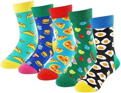 Boys Socks 6-8 Years Old Crazy Socks for Kids Silly Funny Novelty Dress Socks 10-12 for Boy Girl Birthday Christmas Gift