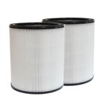 PUREBURG Replacement True HEPA Filters Compatible with Coway Airmega AIM Air Purifier Fan 2-in-1,2-Pack H13 3-Stage Filtration Activated Carbon