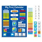 Interactive Children's Magnetic Learning Calendar - Blue- Fun Educational Tool for Time, Seasons, and Weather Awareness - 40x32 cm with Easy Hang Loop