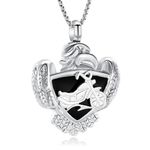 Oinsi Eagle Motorcycle/Bicycle Memorial Urn Necklace Stainless steel Cremation Jewelry for Ashes Car Keepsake Lokets Ashes Holder for Men, 316L