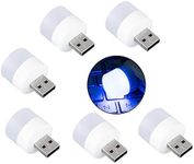 6 Pack Mini USB Night Light, Plug in LED Lamp Decorative Lighting Party Festival (Blue)