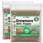 Grow Chem Growmore Fertiliser - 10KG (2x5KG Bags) – Multi-Purpose Plant Food Granules - NPK 7-7-7 Nourishes Plants with Essential Nutrients – Suitable for All Plant Types - Garden Fertiliser