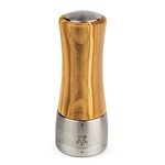 Peugeot - Madras u'Select Manual Pepper Mill - Adjustable Grinder - Stainless Steel & Olive Wood, Natural - 16 cm