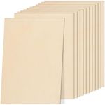 12 Pack Plywood Sheets for Crafts 300 x 400 x 3mm Unfinished Basswood Sheets Blank Plywood Boards Craft Rectangular Wood for Woodcraft, Painting, Engraving, Stenciling, Home Decor, Models Making