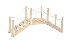 Shine Company Cedar Garden Bridge, 3-Feet, Natural