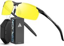 SIPLION Men's Driving HD Polarized Night driving glasses Al-Mg Metal Frame Ultra Light 8177 Yeshi