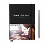 LEUCHTTURM1917 - Some Lines A Day - 5 Year Memory Notebook - Hardcover Journal 366 Pages for 5 Years of Entries (Black)