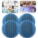 JULMELON Hot Tub Scum Absorber,4 Pack Spa & Pool Scum Eliminating Balls Reusable Hot Tub Oil Absorbing Sponge Washable Scum Floating Filter to Keep Water Clear Clean for Pool Bath Hot Tub Accessories