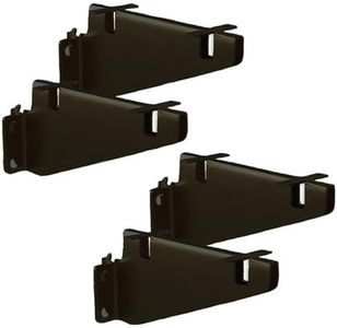 DC Cargo E Track Fixed Shelf Brackets (Pack of 4)| DIY Zinc-Plated Accessories for Shelves in Enclosed Trailer, Truck, Warehouse, Garage