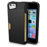 CM4 - Slite Card Case for iPhone 5c - iPhone 5c Wallet Case [Ultra Slim Protective iPhone Wallet] - Black Onyx