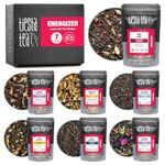 Tiesta Tea - Energizer Tea Sampler Set, High Caffeine, 70 Cups, Premium Loose Leaf Variety Pack with Black & Chai Tea - 7 Resealable Sample Pouches