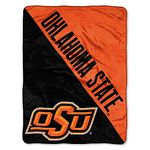 Northwest NCAA Oklahoma State Cowboys Unisex-Adult Micro Raschel Throw Blanket, 46" x 60", Halftone