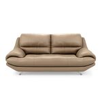 Homevibes Elegant Oasis Leatherette Premium Leather Sofa | 2 And 3-Person Sofa | Best In Comfort | Best Builtin Qualit (Mushroom Beige, 3-Person )