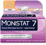 Monistat 7 Day Yeast Infection Treatment for Women, 7 Miconazole Cream Applications with Disposable Applicators & External Monistat Anti-Itch Cream Bundle