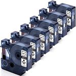 Aken 6-Pack Replacement for Label Maker Refills Clear 45010 S0720500 Label Tape, 1/2Inch x 23Ft for LabelManager 160 280 210D PnP 360D 420P