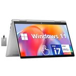 HP Envy x360 2-in-1 14" FHD Touchscreen Laptop, Intel Core i7-1355U, 16GB RAM, 1TB SSD, Backlit KB, 5MP Camera, Fingerprint Reader, Intel Iris Xe Graphics, Wi-Fi 6E, Win 11, Silver, 32GB USB Card