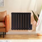 BTGGG 1200W Electric Oil Filled Radiators Wall Mounted Electric Heater 8 Fins Energy Efficient Electric Radiators with 7 Days/24H Timer and Thermostat,LED Display & Safe Lock for Home Use,Black