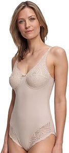 Susa Nizza Body without Underwire, Women's Body Shapewear, Women's Bodice, Soft Bodysuit with Shaping Effect, Clearly Shapes Waist, Belly and Butt, sand, 36DD