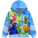 TBNRFrags Boys Hoodie Long Sleeve Kids Zip Up Graphic Jacket Cool Blue Sweatshirt Cute Hoody YouTube Game Clothes (UK, Age, 7 Years, 8 Years, Regular, Blue03)