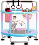 60" Toddler Trampoline for Kids,5FT Upgrade Kids Baby Small Trampoline for Toddlers 1-3 with Safety Enclosure Net,Gifts for Kid 500lbs Suit for Indoor Outdoor