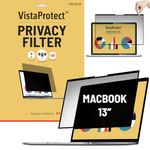 VistaProtect - Premium Privacy Filter & Anti-Blue Light Filter. Magnetic Screen Protector Compatible with Apple MacBook Air (M1 2021+) & MacBook Pro 13 (2019+)