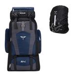 Impulse 80 Litres Rucksack Bags Travel Bag For Men Tourist Bag For Travel Backpack For Hiking Trekking Bag For Men Camping Adventure Mate With 1 Year Warranty (Black)