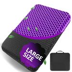 Airllantry Gel Seat Cushion, Purple Gel Seat Cushion for Long Sitting– Back Pain, Sciatica, Tailbone Pain Relief Pad, Seat Cushion for Office Chair, Wheelchair Cushion, Car Cushion, Long Trips